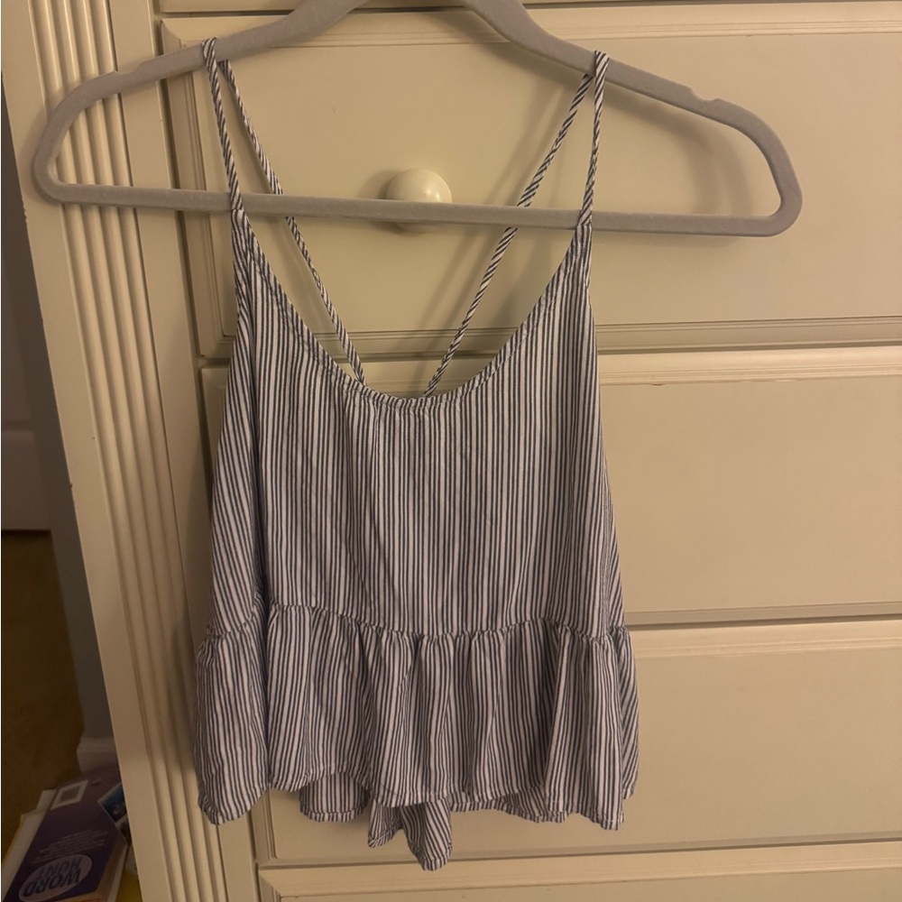 Striped Spaghetti Strap Tank